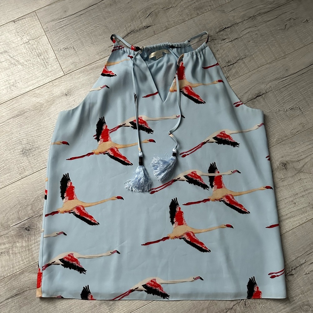 Cooper & Ella flamingo birds top